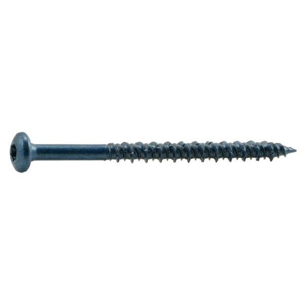 Torquemaster Masonry Screw, 3/16" Dia., Pan, 2 3/4 in L, Steel Blue Ruspert, 100 PK 52441 - main